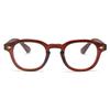 2SeeLife Brown Round Premium Clear Frame Reading Glasses Solid & Sturdy Frame Blue Light Retro Readers for Men & Women with Spring Hinges & Scratch-Resistant Lenses, Strength 3.00 view 1