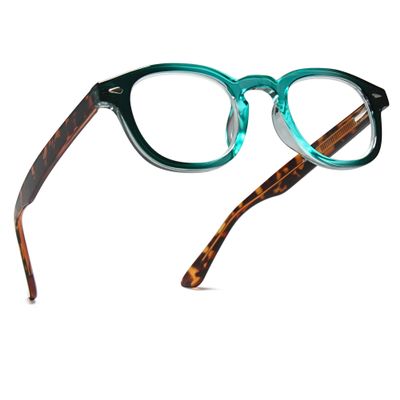 2SeeLife Retro Round Reading Glasses for Men and Women  Narrow-Medium Fit, Premium Readers Spring Hinges, Solid & Sturdy, Tuquoise, +1.25