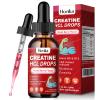 Creatine HCL Liquid Drops for Men & Women, Creatine Hydrochloride with L-Carnitine, L-Glutamine, BCAA, Vitamin B12 & B6 for Muscle Growth & Recovery-Vegan, Mixed Berry Flavor Flavor, 2 Fl Oz view 1
