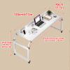 DYUNCZ Rolling Bed Table, Over Bed Table with Wheels Adjustable Height, Rolling Table, Overbed Desk, Queen Size Mobile Computer Desk Standing Workstation Laptop Cart (Color : White, Size : 140 * 53cm view 2
