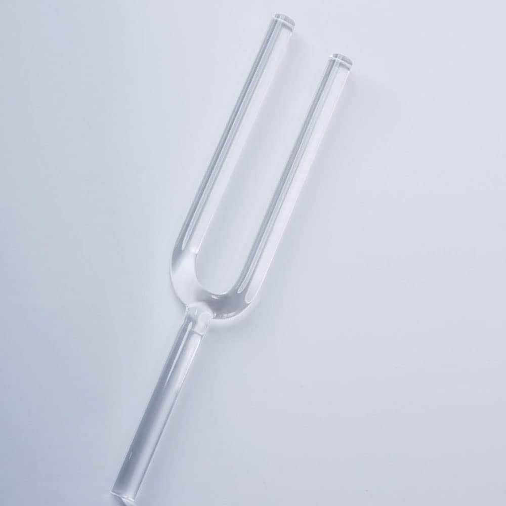 ObuMi Crystal Tuning Forks 25mm, Clear Powerful Tone Good for Stress Relief, with Striker, for Yoga Meditation Sound Therapy(C Note,440 HZ)