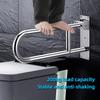 304 Stainless Steel Bathroom Toilet Handrail Folding Elderly Bathroom Safety Non-Slip Barrier-Free Handle Railing view 3