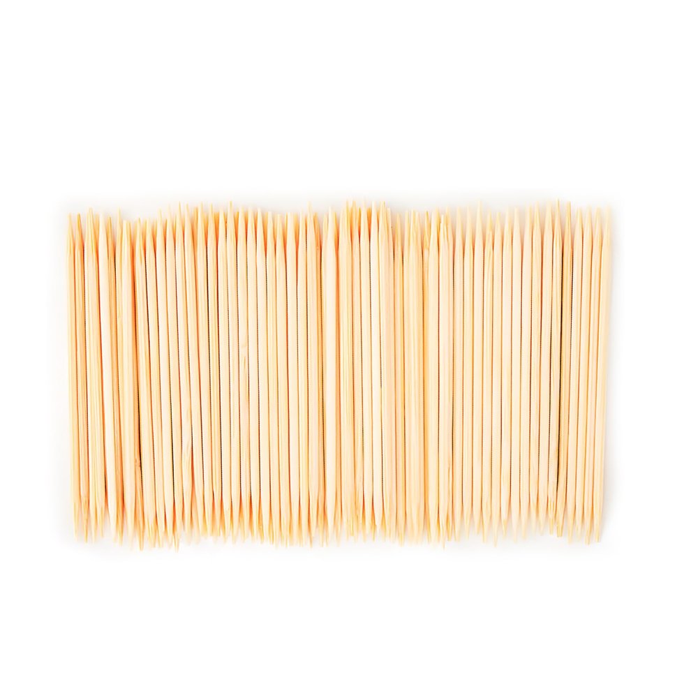 HOPELF Bamboo Toothpicks for Teeth Cleaning, Appetizer, Olive, Barbecue, Fruit, Double-Points Wooden Toothpick.2400 Count