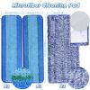 6 Pack Microfiber Cleaning Pads for Mop Hardwood Floor Cleaner Mop Replacement,Deep Microfiber Cleaning Pad ing Pad Wet Mop Dry Mop Cleaner (Light Blue) view 2