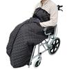 Wheelchair Blanket - Outdoor Lap Blanket with 2 Pockets for Hands - Waterproof and Windproof Foot & Leg Pocket Blanket - Thick Warm Fleece Lined Knee Blanket for Wheelchair, Recliner & Chair (M) view 1