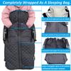 Wheelchair Blanket - Outdoor Lap Blanket with 2 Pockets for Hands - Waterproof and Windproof Foot & Leg Pocket Blanket - Thick Warm Fleece Lined Knee Blanket for Wheelchair, Recliner & Chair (M) view 2