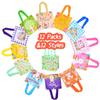 12Pack Easter Egg Hunt Bags with Handles, Waterproof Bunny Egg Easter Gift Bags, Non-Woven Easter Tote Bag for Easter Baskets, Easter Party Supplies 8.37.95.9inch, 12 Unique Patterns view 3