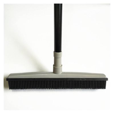 Broom and Dustpan/Broom Broom Hair Lint Removal Device Telescopic Magic Clean Sweeper Squeegee Long Push Broom Broom and Dustpan Combo (Color : Orange) (Gris)