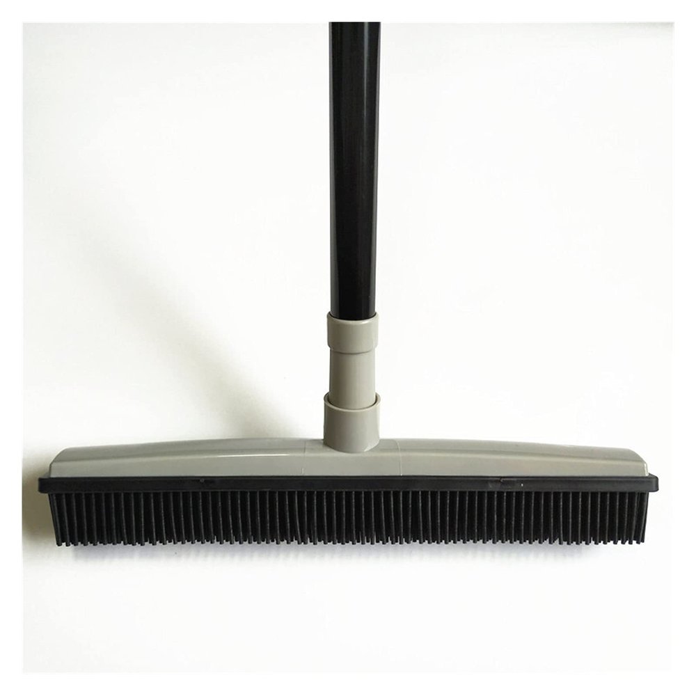 Broom and Dustpan/Broom Broom Hair Lint Removal Device Telescopic Magic Clean Sweeper Squeegee Long Push Broom Broom and Dustpan Combo (Color : Orange) (Gris)