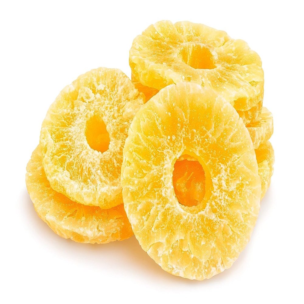 Anna and Sarah Dehydrated Pineapple Ring Slice 60-75 mm, Normal Sugar, (SO2 less than300 ppm) Fresh Sweet Dried Tropical Pineapple Slices for Snacking & Baking in Resealable Bag 16 Oz