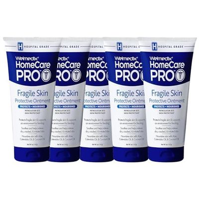 Welmedix Fragile Skin Protective Ointment | Hospital Grade Healing Ointment, Barrier Cream & Skin Protectant w/Calendula for Treatment of Eczema, Psoriasis, Dermatitis, Bed Sores, Chafing (Pack of 5)