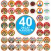 Crazy Cups Flavored Decaf Coffee Pods Variety Pack Compatible with Keurig K Cups Brewers, 40 Count, Assorted Decaffeinated Flavored Coffee Sampler(Pack of 1) view 1
