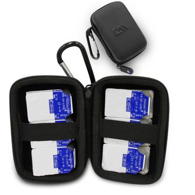 CASEMATIX Travel Case for Contact Lenses Fits 12 Daily Disposable Contacts in a Compact Dual-sided Storage Case with Clip On Carabiner - Includes Daily Contact Lens Case Only