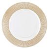 EcoQuality 13" inch Round Charger Clear Plastic Plates with Textured Gold Rim - China Like Party Plates, Heavy Duty Large Disposable Dinner Salad Plate Weddings, Serveware, Catering (16) view 1