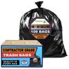 Trash Bags 30-33 Gallon Contractor 2 MIL Heavy Duty (Huge 108 Bags w/Ties) Construction Garbage Bags, 32-33 Gallon Trash Bags Heavy Duty Garbage Bags, Extra Large Trash Bag for Industrial & Commercial view 1