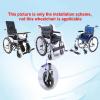 1 Pair 6 Inch PU Solid Non-Slip Replacement Wheelchair Front Wheels Assembly with 5/16" (8 mm) Bearing for Many Standard Wheelchairs (Color : Gray, Size : 6inchA) view 3