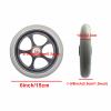1 Pair 6 Inch PU Solid Non-Slip Replacement Wheelchair Front Wheels Assembly with 5/16" (8 mm) Bearing for Many Standard Wheelchairs (Color : Gray, Size : 6inchA) view 4