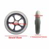 1 Pair 6 Inch PU Solid Non-Slip Replacement Wheelchair Front Wheels Assembly with 5/16" (8 mm) Bearing for Many Standard Wheelchairs (Color : Gray, Size : 6inchB) view 4