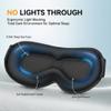 Weighted Eye Mask for Sleeping 2 Pack: Gentle Pressure Blackout Sleep Mask - Zero Eye Pressure Lash Extension Eye Covers Women Men - Airplane Travel Essentials, Memory Foam, Black Pink view 4