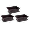 Hintyne Bonsai Pots Bonsai Training Pot Plastic Rectangular Plant Flower Pot Succulent Planter with Tray Bonsai Tree Pots 6PCS view 1