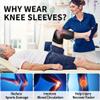 Knee Braces with Strap for Knee Pain, [2 Pack] Knee Compression Sleeve for Men and Women, Knee Support for Running Weightlifting Basketball Gym Fitness, Meniscus Tear Arthritis Joint Pain Relief etc view 2