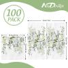 100Pcs Greenery Paper Napkins Watercolor Green Leaves Luncheon Spring Disposable Dessert Dinner Hand Napkin for Wedding Baby Shower Birthday Supplies view 2