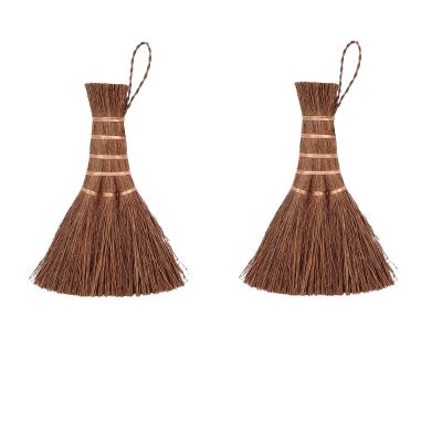 2PCS Whisk Broom, Small Broom Hand Brush Small Hand Broom Dust Brush Wood Broom Short Handle Broom Whisk Broom for Car