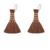 2PCS Whisk Broom, Small Broom Hand Brush Small Hand Broom Dust Brush Wood Broom Short Handle Broom Whisk Broom for Car view 1