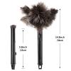 FeelfunFeather Retractable Feather Duster-Genuine Ostrich Feathers,Anti-Static,Reusable Eco-Friendly Handheld Cleaning for Keyboard,Home,Car,Office(10 to 15 Inches) 12Pack view 2