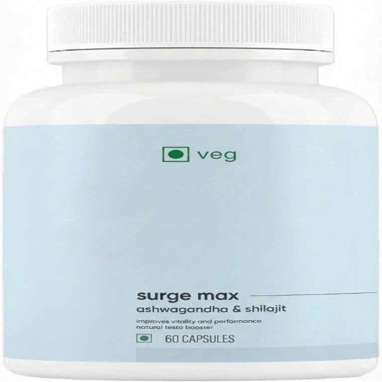 Surge Maxs | Contains Shilajit, Ashwagandha, Gokshura, Safed Musli Capsules | Helps Boost Energy & Stamina | Helps Maintain Overall Health 60 Capsules (Pack of 1)