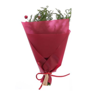 Yardenfun 1pc Dried Flower Bouquet for Thanksgiving and Christmas Decoration PVC Case for Anniversaries Birthdays and Crafts