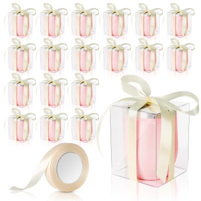 20 Pack Stemless Wine Glass Gift Boxes With Clear Window - Favor Boxes for Gifting - Can Hold 15oz Glass - Bachelorette Party Wedding