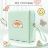 Teircno Sanitary Napkin Period bag for Women, Sanitary Napkin Storage Bag, PU Leather Sanitary Pad Bags Pounch, Portable Tampons Zipper Organizer Bag with Handle for Ladies view 3