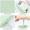 Teircno Sanitary Napkin Period bag for Women, Sanitary Napkin Storage Bag, PU Leather Sanitary Pad Bags Pounch, Portable Tampons Zipper Organizer Bag with Handle for Ladies view 4