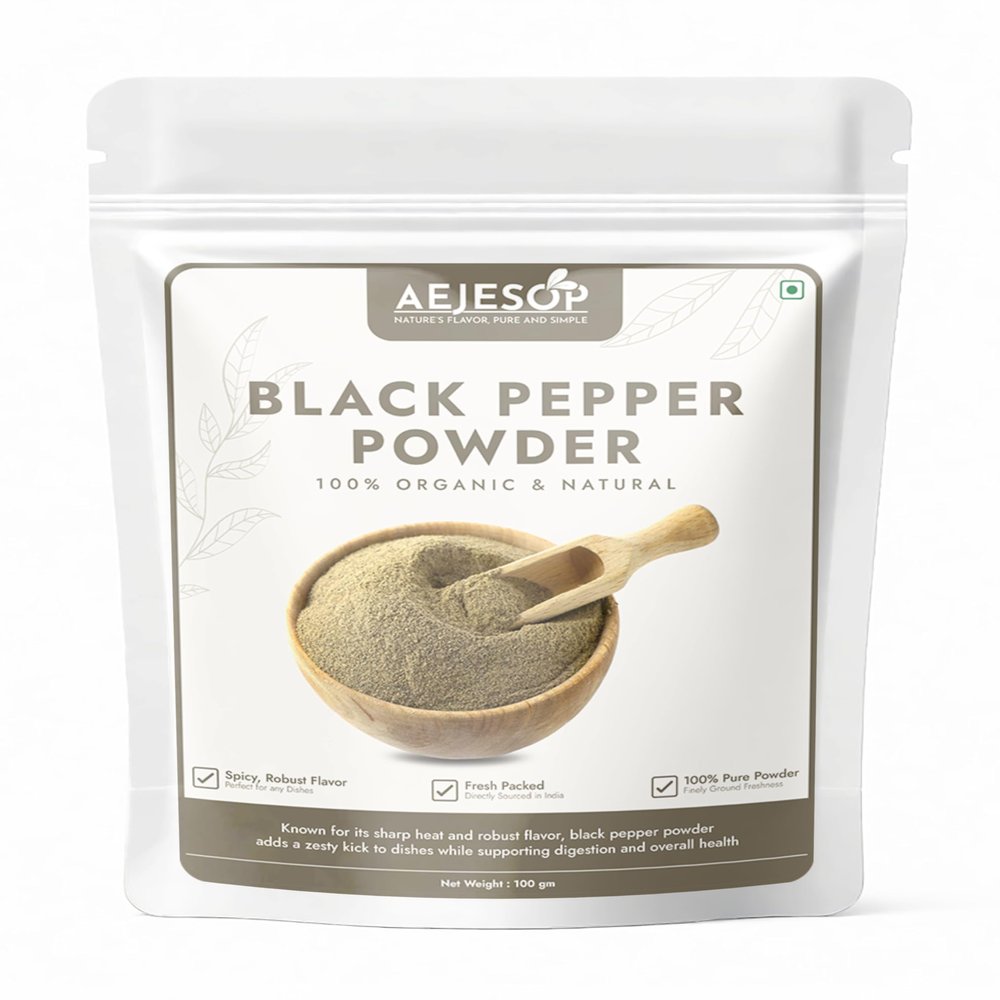 AEJESOP Black Pepper Powder, 3.5oz (100g)