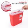 Alcedo Sharps Container for Home and Professional Use 5 Quart (1 Pack), Biohazard Needle and Syringe Disposal, Mailbox Style Lid, Medical Grade view 3