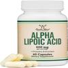 Alpha Lipoic Acid 600mg per Serving, 60 Capsules (Third Party Tested, Non-GMO, Gluten Free, Vegan Safe) Potent Antioxidant for Neuropathy and Cardiovascular Health (ALA Supplement) by Double Wood view 1