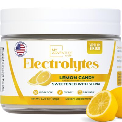 Zero Sugar - Lemon Candy Electrolytes Powder - Refreshing Hydration - Caffeine Free Energy with All Natural Ingredients - Vegan, Keto & Paleo - Sugar Free Electrolytes Powder Drink Mix - 37 Servings
