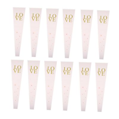 Anneome 50pcs Bouquet Wrap Bags Elegant Flower Packaging Sleeves for Single Roses for Floral Arrangements Weddings Mother Day Valentine Day Chic and Decent Floral Wraps