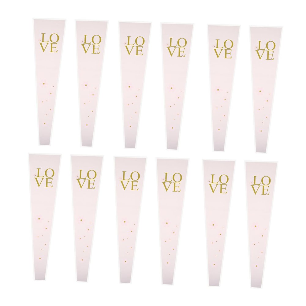 Anneome 50pcs Bouquet Wrap Bags Elegant Flower Packaging Sleeves for Single Roses for Floral Arrangements Weddings Mother Day Valentine Day Chic and Decent Floral Wraps