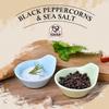 52USA Black Peppercorns 12 oz and Coarse Sea Salt 2 lbs, Salt and Pepper for Grinder Refill, Whole Peppercorns view 3