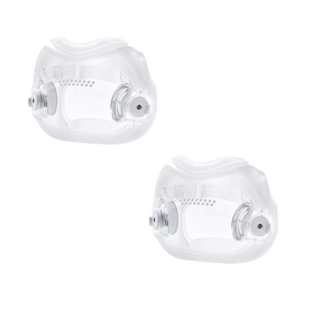 NineLife Basics Dream-Wear Replacement Full Face Cushion - Medium Wide (2 Pack), Clear