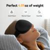 Blackout Sleep Mask for Men & Women: Weighted 3D Contoured Night Eye Cover, Zero Pressure Adjustable Strap & Breathable Fabric, Airplane Travel, Road Trips, Students,Meditation & Yoga Essentials,Black view 2