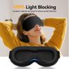 Blackout Sleep Mask for Men & Women: Weighted 3D Contoured Night Eye Cover, Zero Pressure Adjustable Strap & Breathable Fabric, Airplane Travel, Road Trips, Students,Meditation & Yoga Essentials,Black view 3