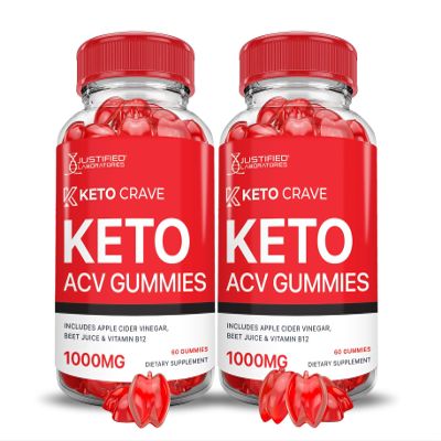 (2 Pack) Keto Crave Keto ACV Gummies Advanced Formula 1000MG Keto Crave Keto Gummies Apple Cider Vinegar Formulated with Pomegranate Beet Juice Powder B12 Vegan Non GMO 120 Gummys