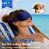 3D Contoured Weighted Eye Mask for Sleeping  Blackout, Lash-Friendly Sleep Mask for Relaxation, Spring Break, Beach Vacation, Summer Hiking Essentials, Washable Memory Foam, Navy Blue view 2