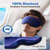 3D Contoured Weighted Eye Mask for Sleeping  Blackout, Lash-Friendly Sleep Mask for Relaxation, Spring Break, Beach Vacation, Summer Hiking Essentials, Washable Memory Foam, Navy Blue view 3