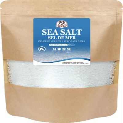 52USA Sea Salt, 2lb - 32oz (1 Pack), Coarse Grain, Salt Grinder Refill, Perfect Coarse Sea Salt For Cooking, All Natural Sea Salt