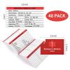 48 Pack Red Medical Condition and Emergency Contact Id Wallet Card Emergency Contact Card Emergency Medical Information Card Pocket Size Medical Alert Wallet Card for Caretakers view 2