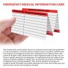 48 Pack Red Medical Condition and Emergency Contact Id Wallet Card Emergency Contact Card Emergency Medical Information Card Pocket Size Medical Alert Wallet Card for Caretakers view 3